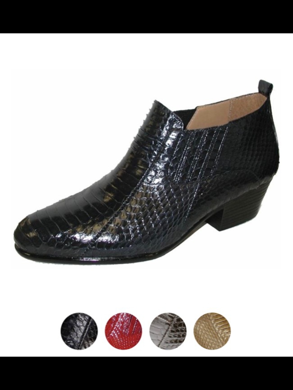 Men's Black Giorgio Brutini Genuine Snakeskin Snake skinDress Shoes Boots